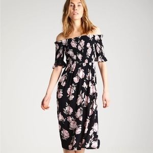 Topshop black floral dress